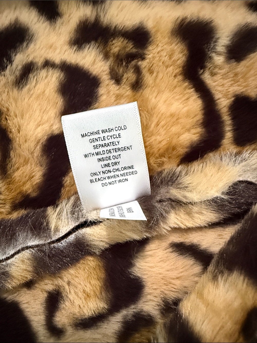 Marc New York Leopard Faux Fur Leather Brown Hooded Jacket Women’s Size Small - Picture 10 of 15